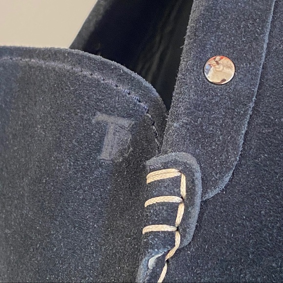 TOD’S Gommino black suede leather slip on driving slippers shoes loafers - Picture 9 of 13